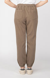 Knit Denim Joggers Army Green