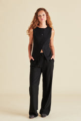Wesley Vest Top Black