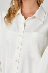 Oversized Button Up Shirt Off White