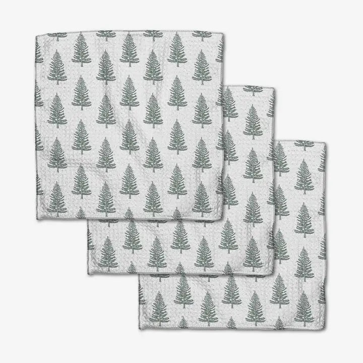 Geometry Dishcloth Set Frosted Trees