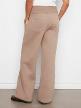 Wide Leg French Terry Pants Taupe