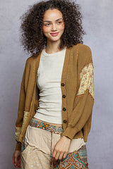 Patch and Stich Sweater Mocha Mousse