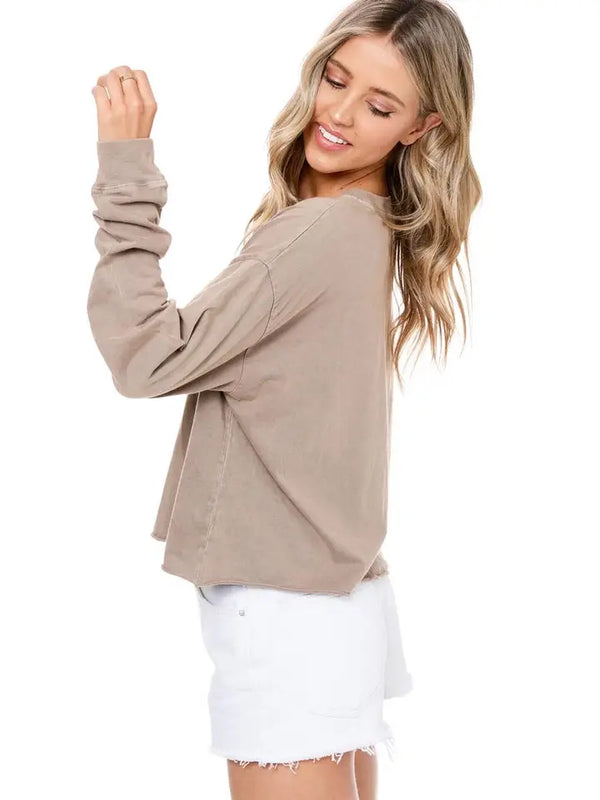 Whiskey Helps Crop Long Sleeve