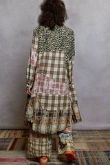 Varied Patchwork Duster Leopard Multi