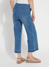 Athena Wide Leg Crop Pants Gradient Midwash