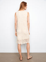 Crochet Sleeveless Midi Dress Fog