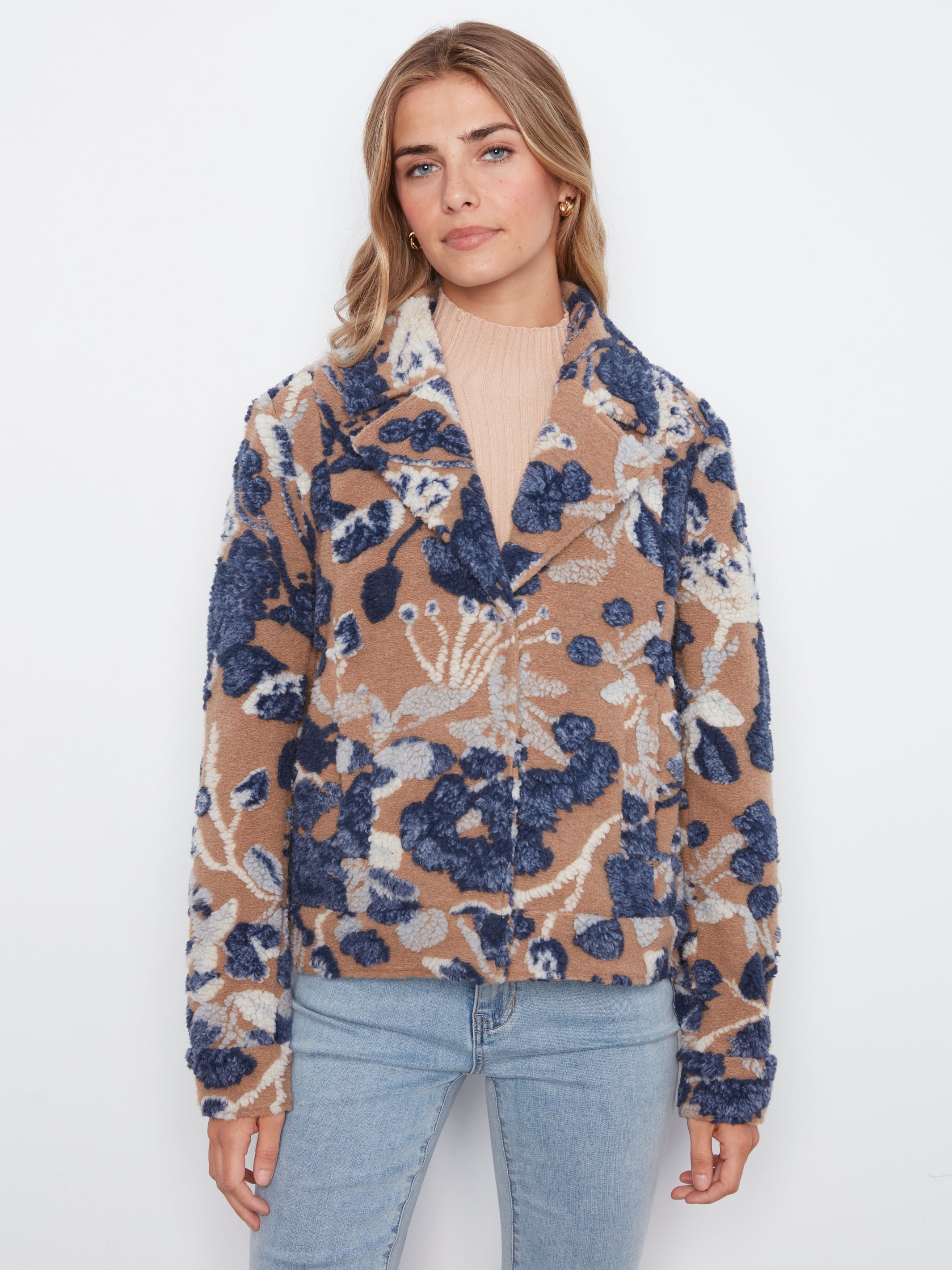 Sherpa Flocked Short Coat Carolina