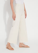 Erin High Waist Wide Leg Denim Pants Oat