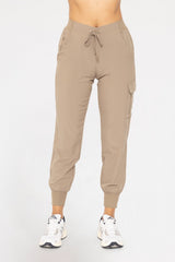 High Waist Active Joggers Warm Grey