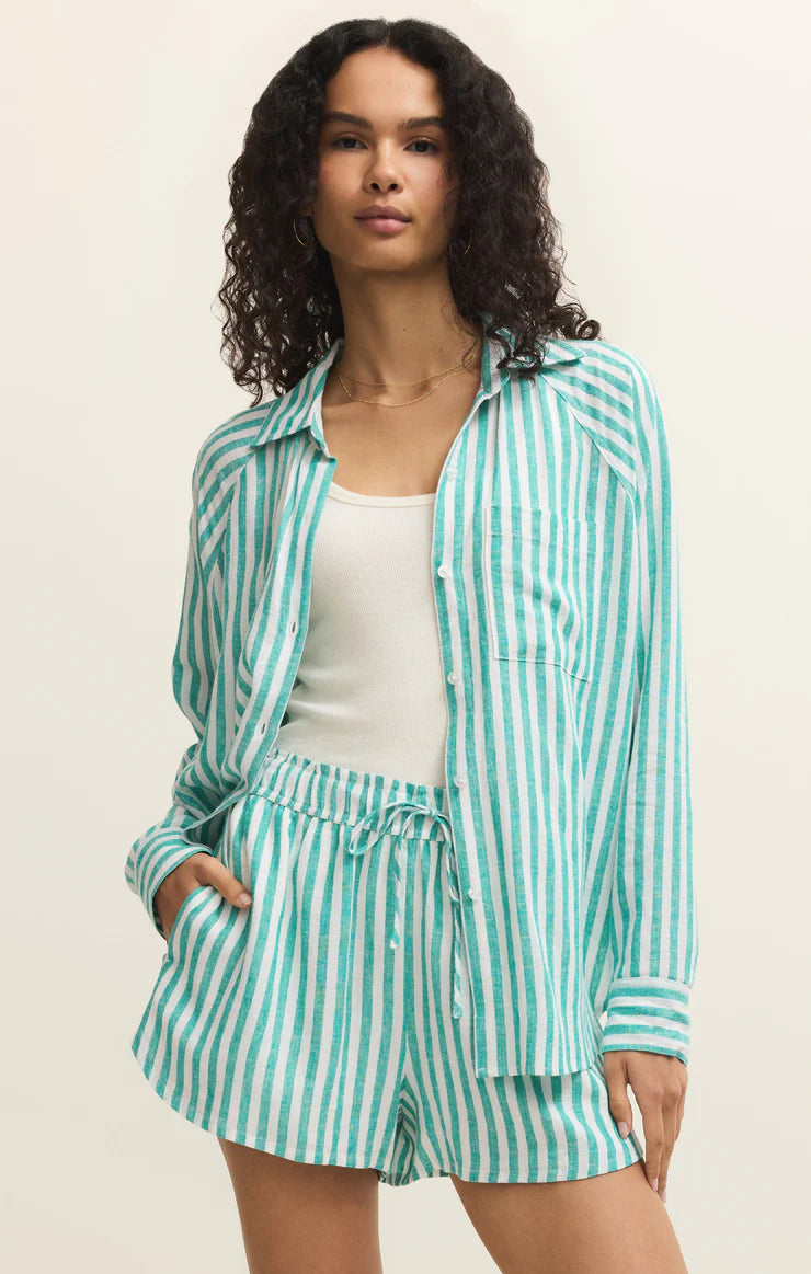 The Perfect Linen Striped Top La Palma