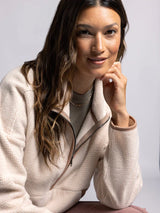 Lohan Quarter Zip Warm Taupe
