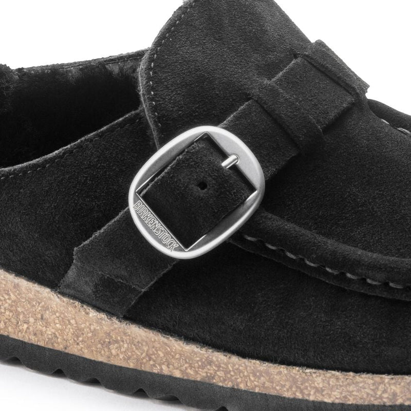 Buckley Suede Sherling Clogs Black