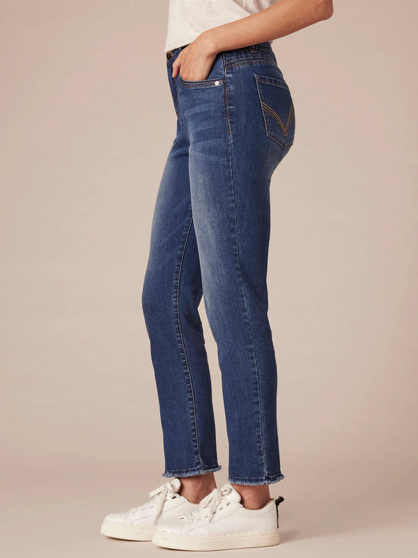 Ab Solution High Rise Slim Straight Jean Blue