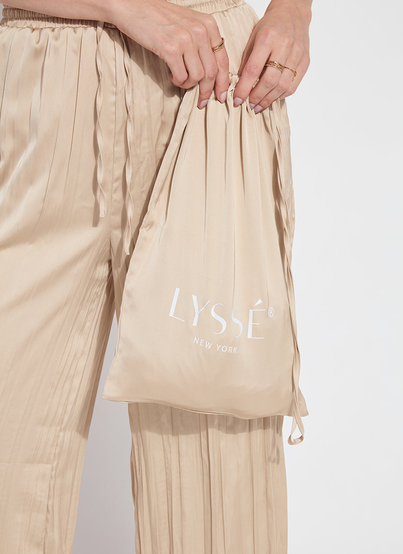 Packable Pleated Palazzo Pants Chablis