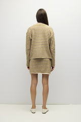 Cathy Striped Cardigan Chartreuse Multi