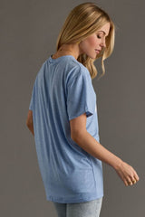 Easy Like Sunday Morning Graphic Tee Blue