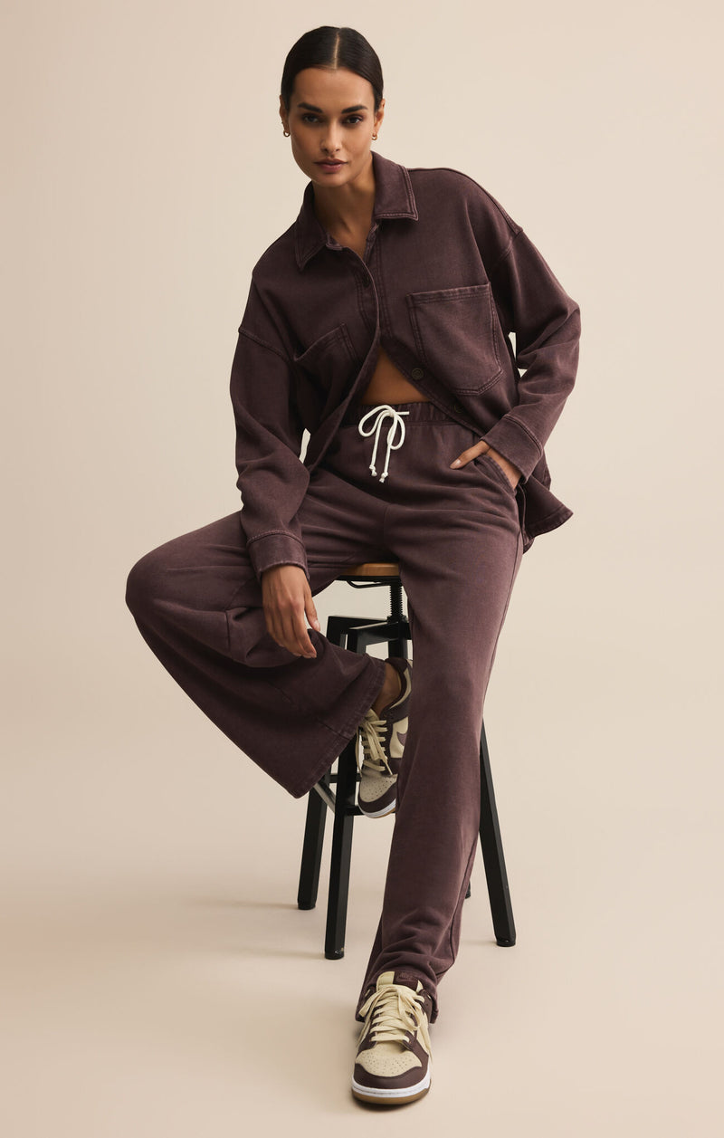 All Day Knit Jacket Chocolate Cherry