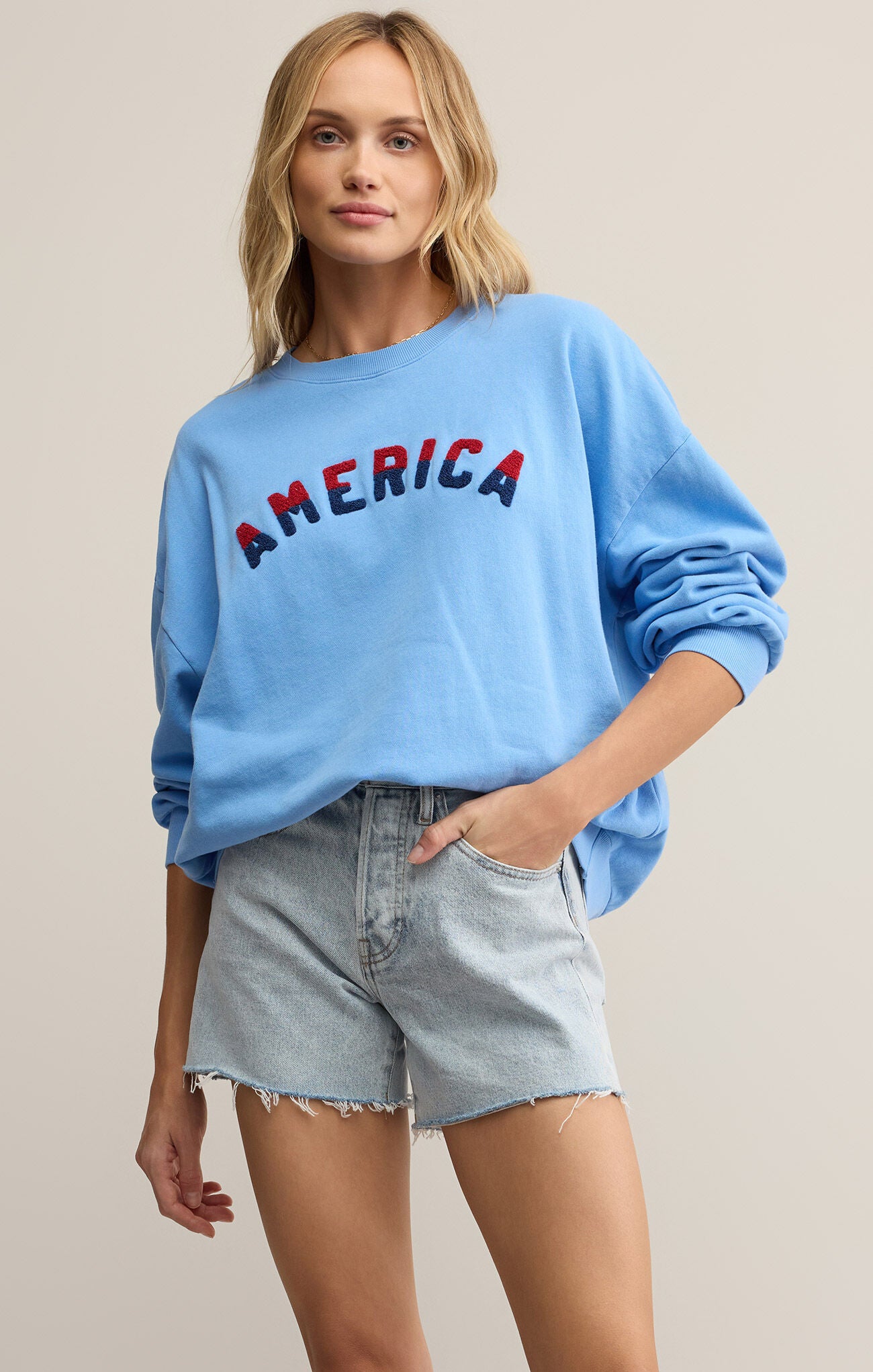 America Sunday Sweatshirt Surf Blue