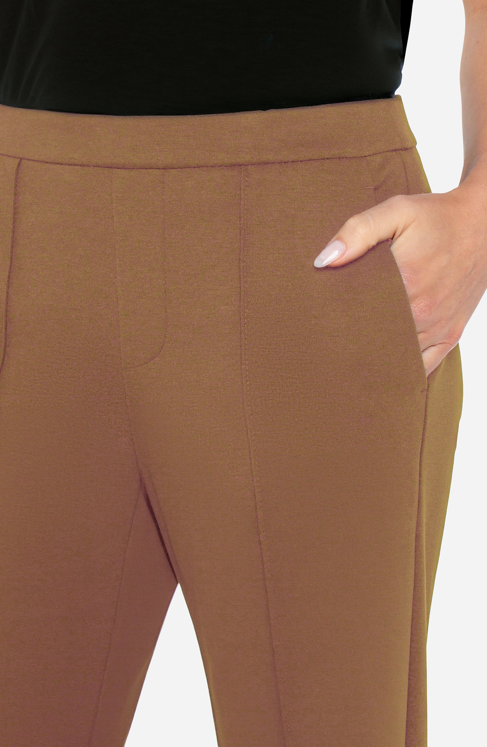 Kayla Pull On Wide Leg Trouser Rich Camel