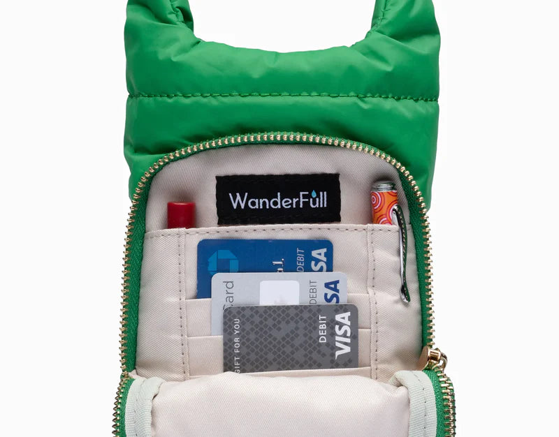 HydroBag Crossbody Kelly Green | Pink Green Stripe