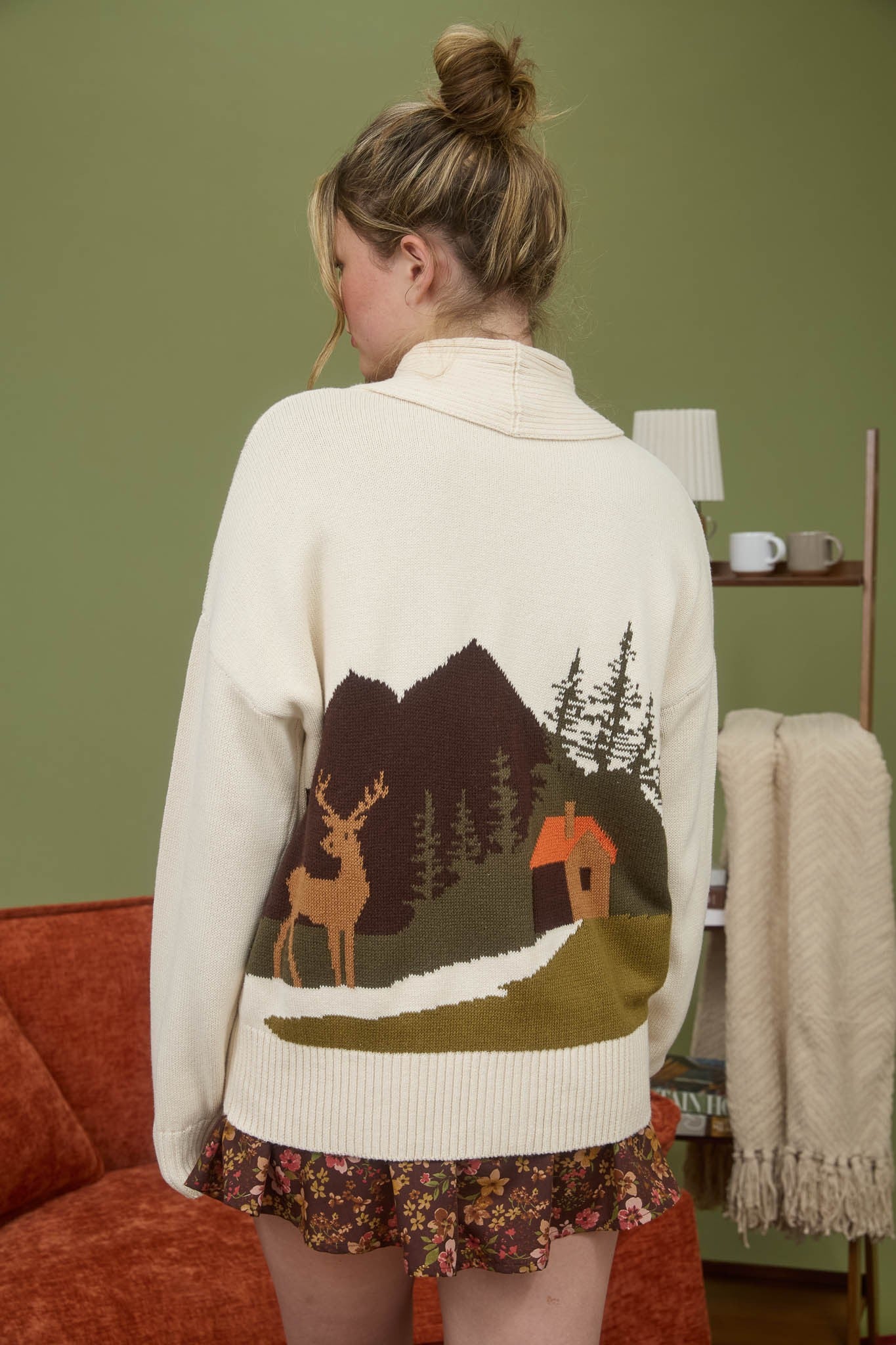 Northwoods Cabin Cardigan Oatmeal