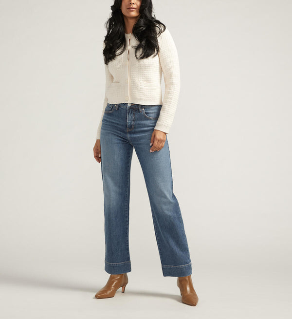 Sophia High Rise Wide Leg Jeans Eiffel Blue