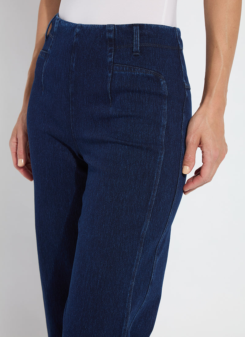 Layton Wide Leg Crop Pants Dark Indigo