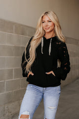 University Hoodie Love Story - Black