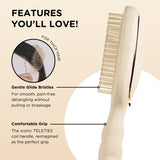 Teleties Hair Brush Tan Detangler - Thick Hair