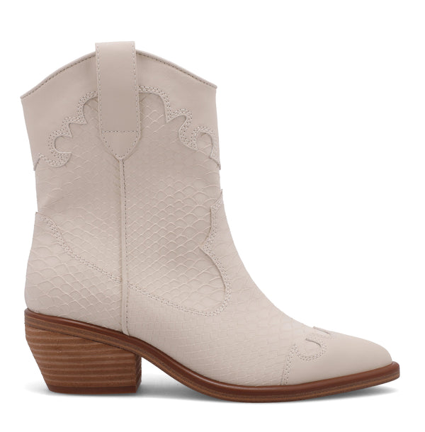 Kaine Western Booties Ivory