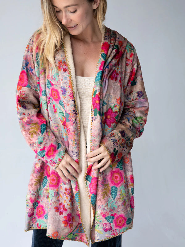 Blanket Kimono Taupe Ditsy