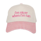 I'm Nicer When I'm Tan Two Tone Trucker Hat