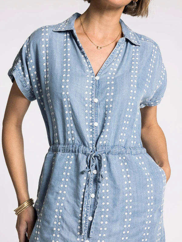 Natalia Dress Daisy Stripe