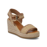 Beverlee Wedge Sandals Natural + Cognac