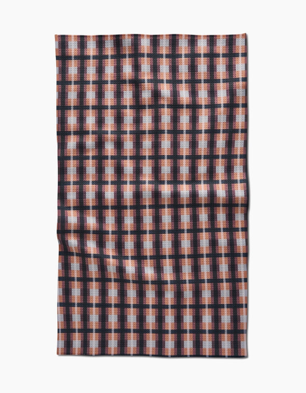Geometry Tea Towel Crossbarred Orange