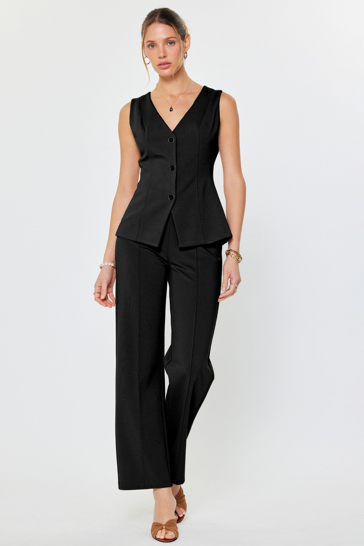 Tailored Suit Vest Black