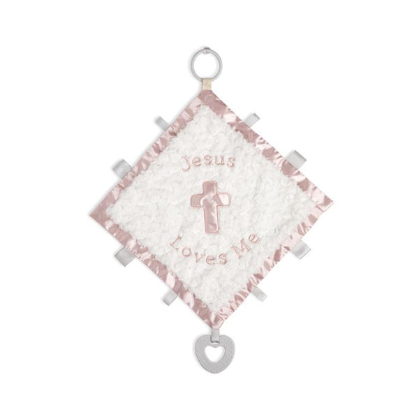 Jesus Loves Me Activity Blankie Pink