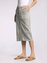 Victoria Button Down Midi Skirt Dried Sage