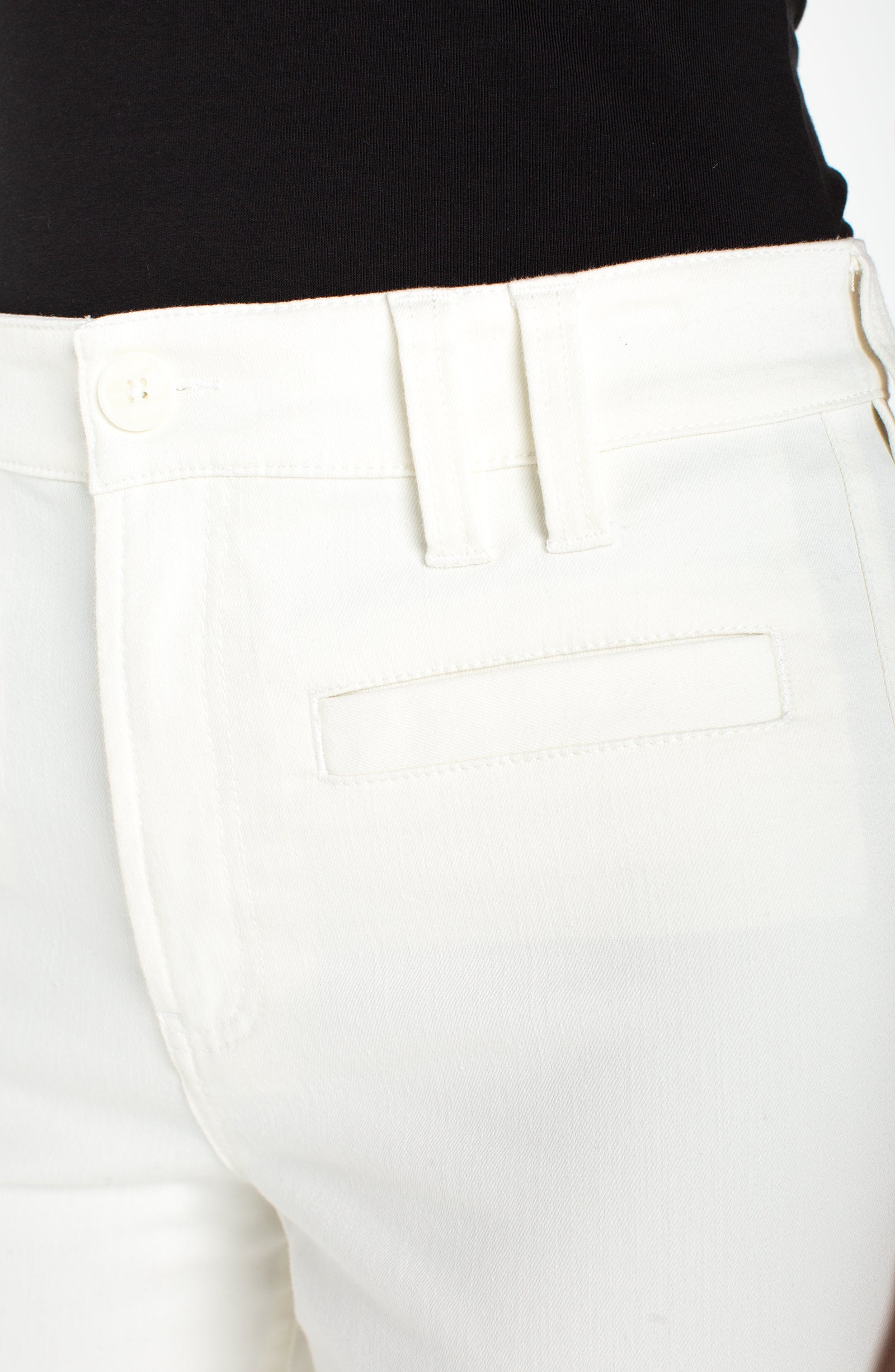 Welt Pocket High Rise Crop Wide Leg Whipped Cream