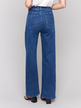 Chloe 5 Pocket Stretch Wide Leg Jeans Indigo