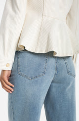 Fit & Flare Trucker Jacket Nautical Stripe