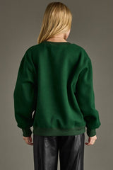 Holly Jolly Textured Sweatshirt Green