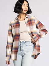 Desiree Shirt Ivory Multi Plaid