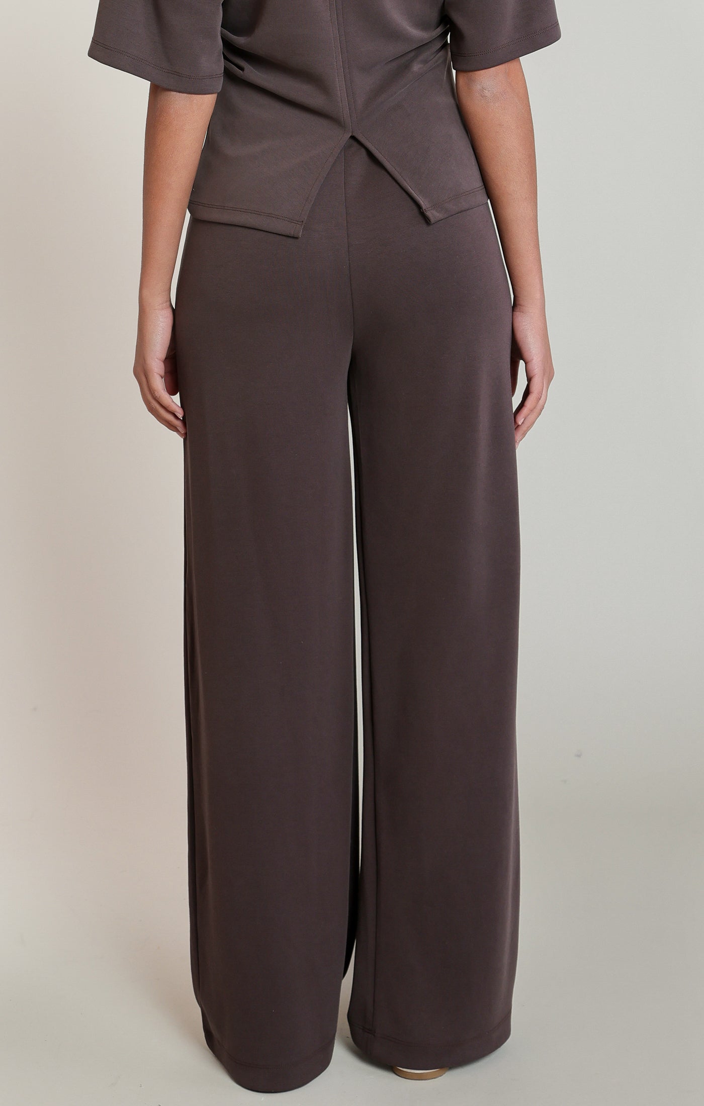 Wide Leg Pocket Pants Soft Brown