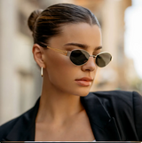 Verona Sunglasses Gold + Smoke Green Lens