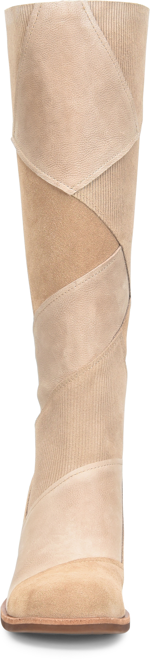 Asbee Tall Patchwork Boots Taupe Combo
