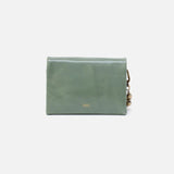 Ross Polished Leather Beaded Wristlet