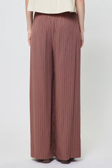 Striped Drawstring Pants Mocha