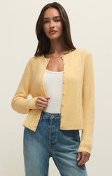 Medina Rib Cardigan Custard