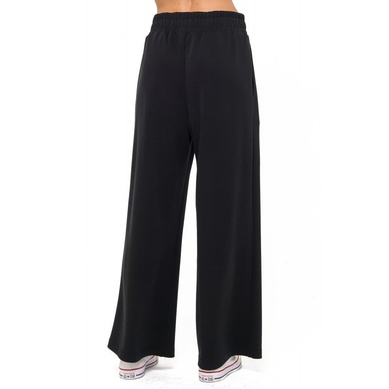 Scuba Pant W/ Piping Detail Black